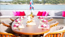 Yacht ANNAMIA -  Sundeck Al Fresco Dining.